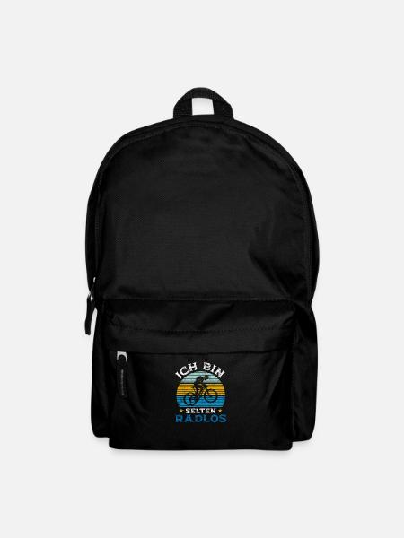 Ich bin selten radlos Retro Vintage - Rucksack - Schwarz