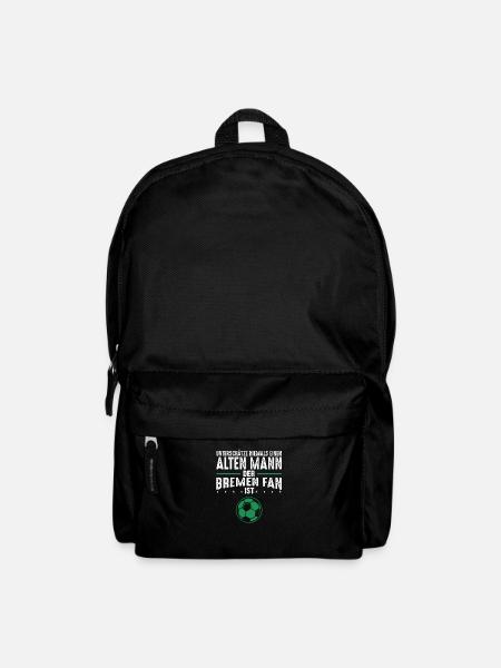 Alter Mann - Bremen Fan | Retro Vintage Fußball - Rucksack - Schwarz