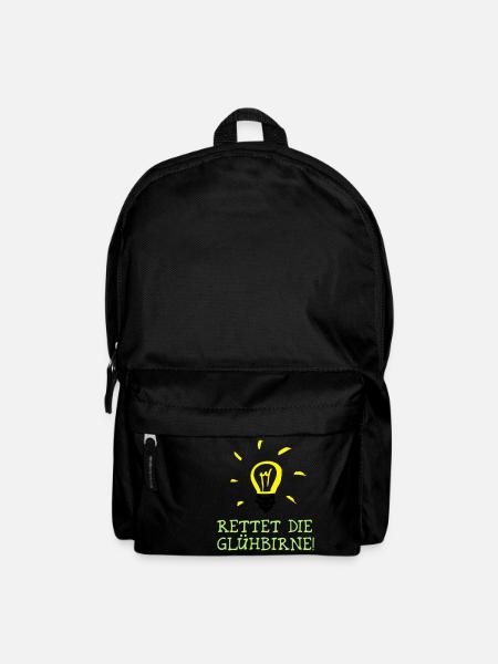 Rettet die Glühbirne! - Save the Bulb! - Rucksack - Schwarz
