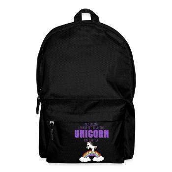 Unicorn: Moi? Fou? Je devrais Get Down Cette licorne - Sac à dos - noir - Devant