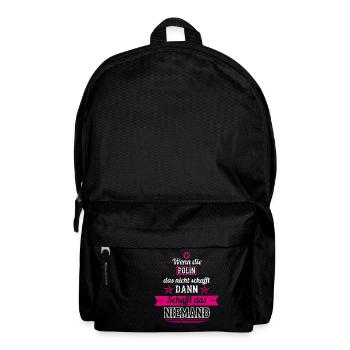 GESCHENK SCHAFFT DAS KEINE Polin - Rucksack - Schwarz - Vorne