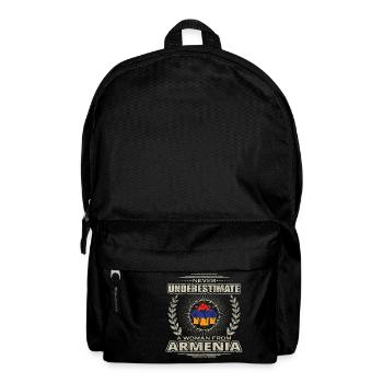 Never Underestimate Girl Woman ARMENIA png - Rucksack - Schwarz - Vorne