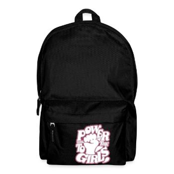 Girl power girl power feminism saying - Backpack - black - Front
