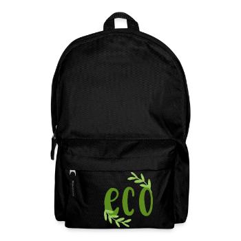 Eco eco bio branches environment nature climate protection leaf - Backpack - black - Front