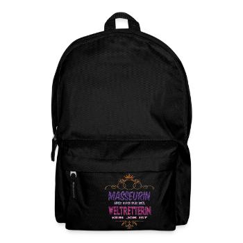 Masseurin Weltretterin - Rucksack - Schwarz - Vorne