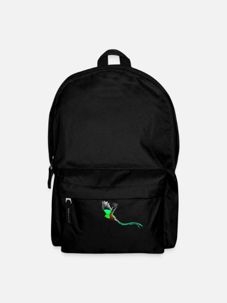 Quetzal sacred bird (Guatemala Costa Rica Maya) - Backpack - black