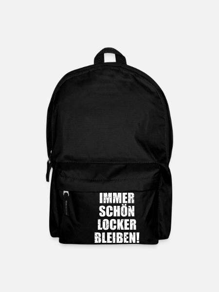 Immer Schön Locker Bleiben - Rucksack - Schwarz