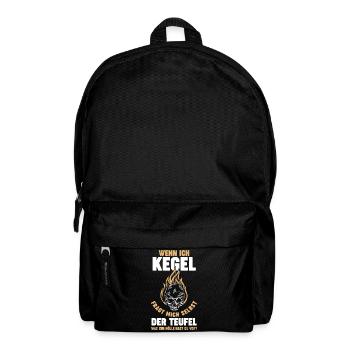 Kegel Kegler Kegelverein Kegeln - Rucksack - Schwarz - Vorne