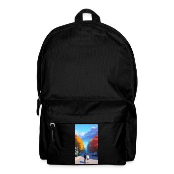 Autumn Walk in an Urban Park - Backpack - black - Front