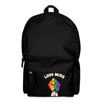 Pride Progress Love Wins Pride Fist für Equality - Rucksack - Schwarz - Vorne