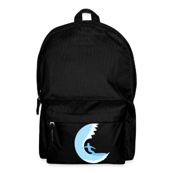 Surfer Surfbrett Runde Blaue Kreis Welle Surfen - Rucksack - Schwarz - Vorne