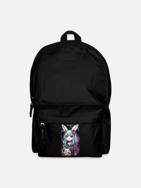 Kawaii Anime Bunny Goth Girl Manga Chic - Rucksack - Schwarz