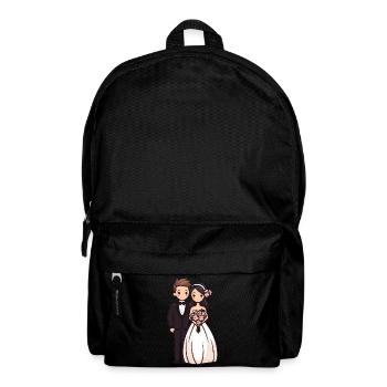Bride Groom Newlyweds Wedding - Backpack - black - Front