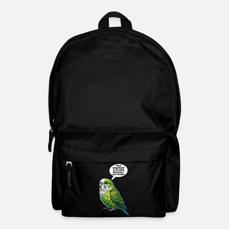 Perroquet Oiseau Perroquet vert - Sac à dos - noir