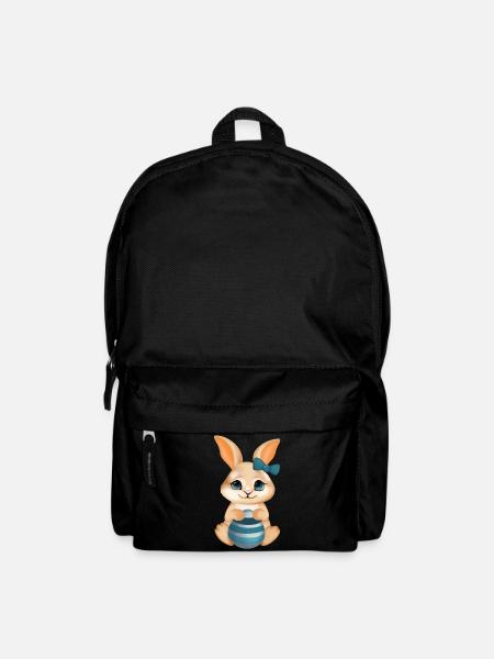 Cute Bunny – Cute Illustration - Backpack - black