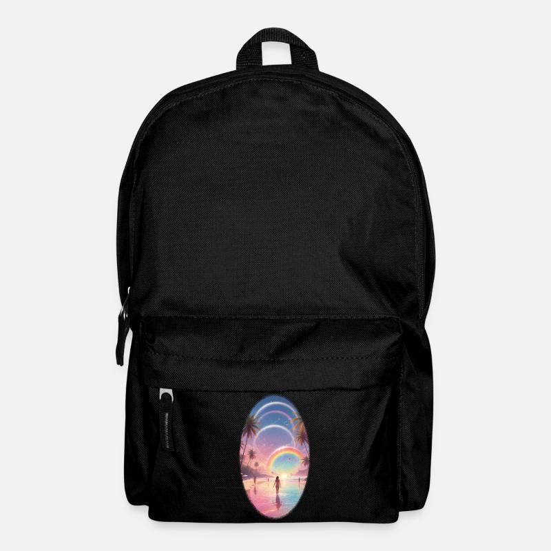 Pastel Beach Rainbow Dream - Backpack - black