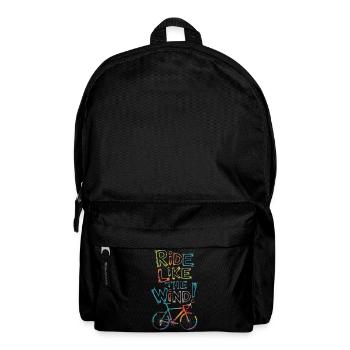 Roulez comme le vent Conception du vélo - Sac à dos - noir - Devant