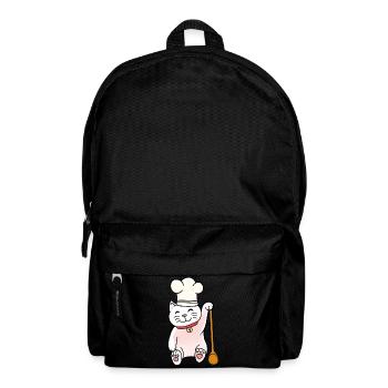 Katze Koch Köchin Köche kochen Gastgeber - Rucksack - Schwarz - Vorne