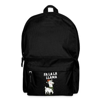 Fa La La Llama Christmas Family Fun - Backpack - black - Front