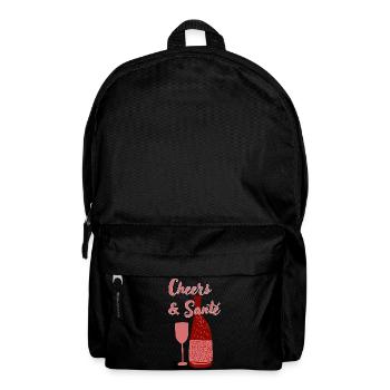 Cheers & Santé – Wine Art Design - Backpack - black - Front
