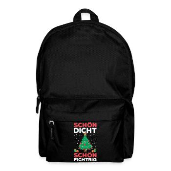 Weihnachtsmann Fichten Weihnachtsbaum Weihnachten - Rucksack - Schwarz - Vorne