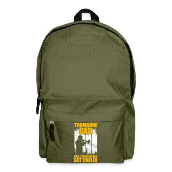Trombone Dad Trombone Trombone Player Trombonist - Backpack - olive green - Front