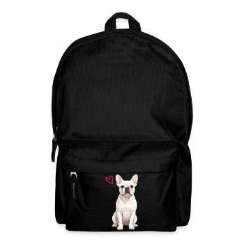 Bouledogue français blanc, Français blanc - Sac à dos - noir - Devant