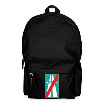 Ende der Autobahn - Rucksack - Schwarz - Vorne