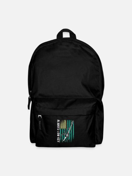 Mehr Bass Kontrabass mit amerikanischer Flagge - Rucksack - Schwarz