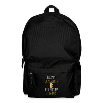 Parrain la pression ? T-shirt bière humoristique - Sac à dos - noir - Devant
