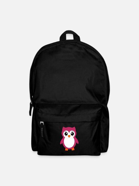 süßes kawaii Eulen T-shirt Geschenk - Rucksack - Schwarz