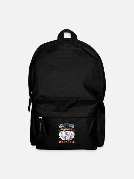 Retro Today's Forecast 100% Chance Of Mahjong A - Rucksack - Schwarz
