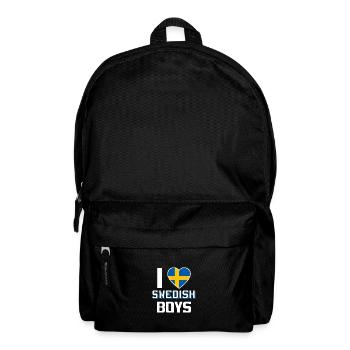 J’aime les garçons suédois Nationalité Suède - Sac à dos - noir - Devant