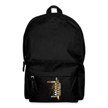 Aachen Deutschland Stadt Skyline Schrift Gold - Rucksack - Schwarz - Vorne