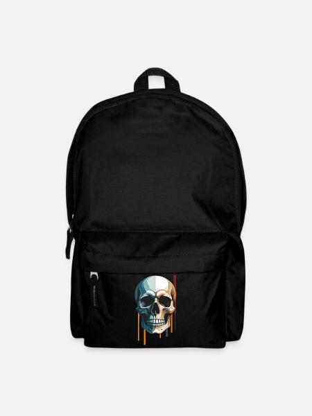 Skull Art - Moderner Totenkopf im Dual-Color Desig - Rucksack - Schwarz
