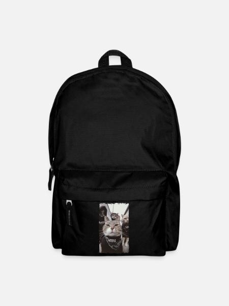 Gangster Cats Streetwear Cool Cat Motif - Backpack - black