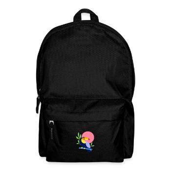 Bunter Tukan im Design "Farbenfroher Federfreund" - Rucksack - Schwarz - Vorne