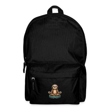 Faultier-Meditation auf Kissen - Rucksack - Schwarz - Vorne