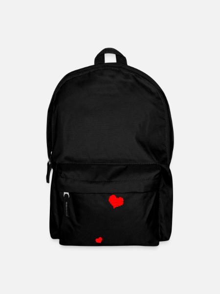 Pregnant two hearts pregnancy birth baby - Backpack - black