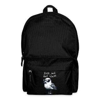 Kiek mol dat Watt Wattwanderer Möwe Spruch - Sac à dos - noir - Devant