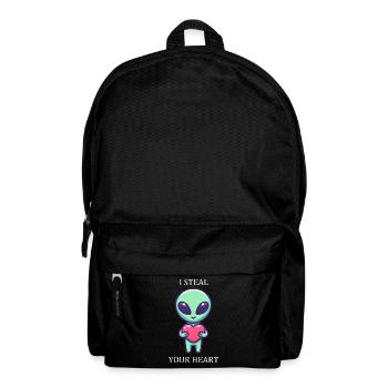 Amour extraterrestre - Les cœurs de la Saint-Valentin dans l’espace - Sac à dos - noir - Devant