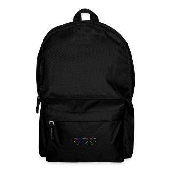Rainbow Hearts Idée cadeau LGBT LGBTQ+ - Sac à dos - noir - Devant