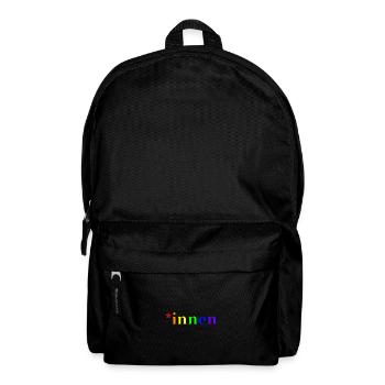 Gift Idea Gendering Rainbow Colors queer - Backpack - black - Front
