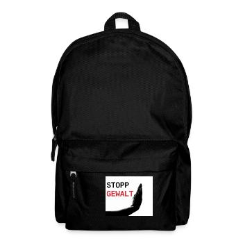 Stopp Gewalt - Rucksack - Schwarz - Vorne
