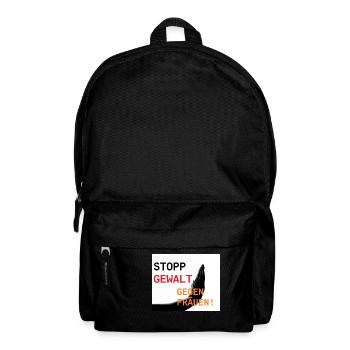 Stopp Gewalt gegen Frauen - Rucksack - Schwarz - Vorne