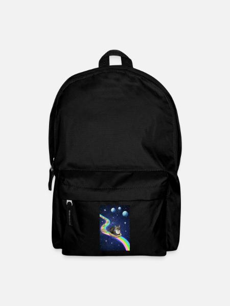 Süße Katze im Weltraum - Rucksack - Schwarz