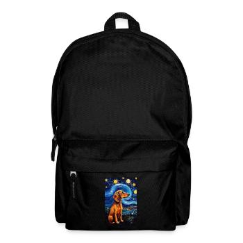 Dackel Hund - Rucksack - Schwarz - Vorne