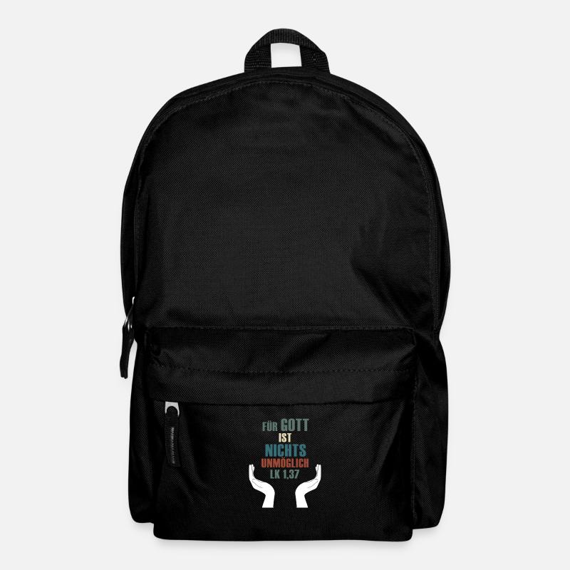 Für Gott ist nichts unmöglich Lukas 1,37 - Rucksack - Schwarz