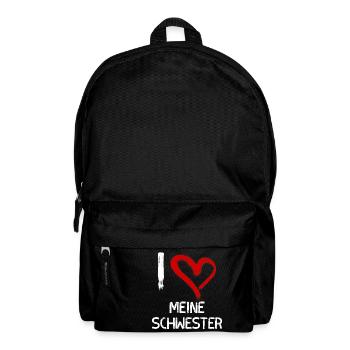 Ich liebe meine Schwester - Rucksack - Schwarz - Vorne