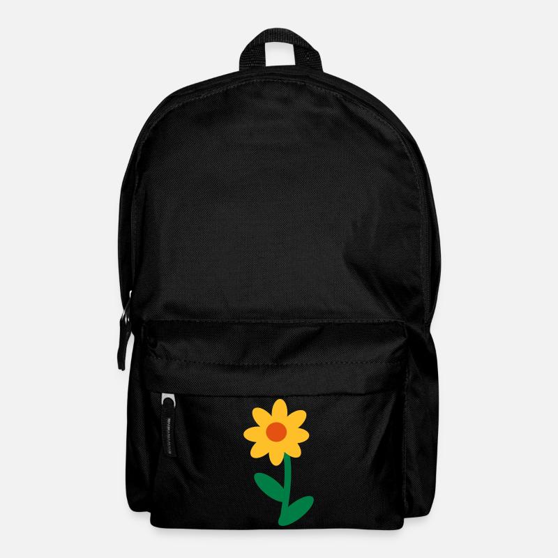 Blume - Rucksack - Schwarz